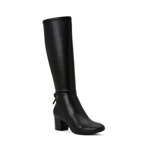 Charter Club Womens 6.5 M WC Black Smooth Zip Up Riding Boots DISPLAY GS0
